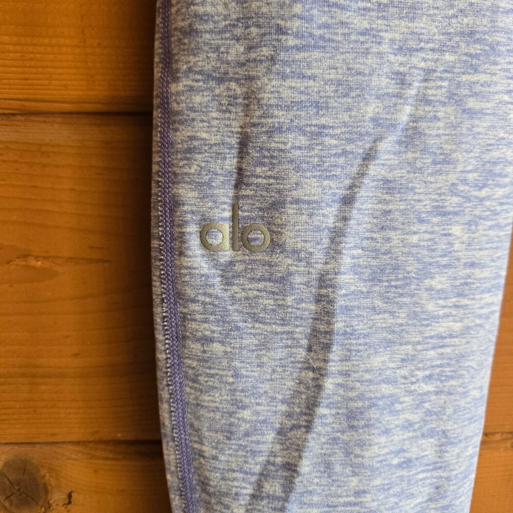 Alo Alosoft Legging Lounge High Waist Tile Blue White Heather Medium Cozy Soft - Picture 6 of 6